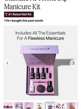 Nailboo Dip Nail kit. Dip colors, nail dip remover, and electric nail file.